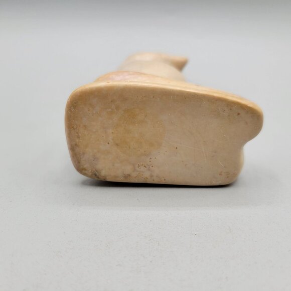 Abstract Kneeling Figurine Soap Stone Praying Pregnant Woman Fertility Symbol - Picture 6 of 6